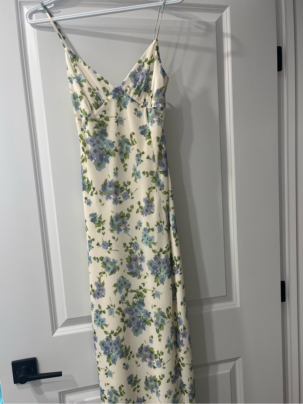 Dynamite Cream Floral Slip Maxi Dress with Floral Print